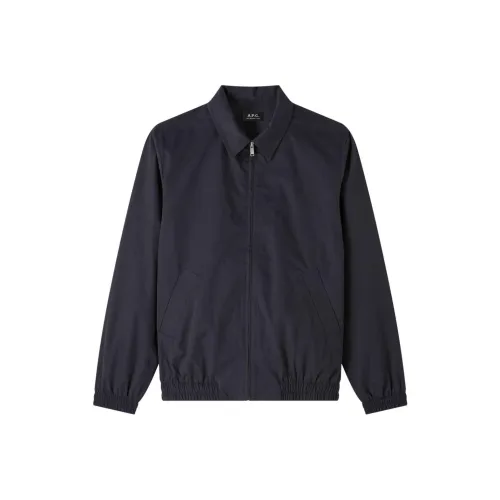 A.P.C SS25 Куртки и Пальто Мужской Морской Синий