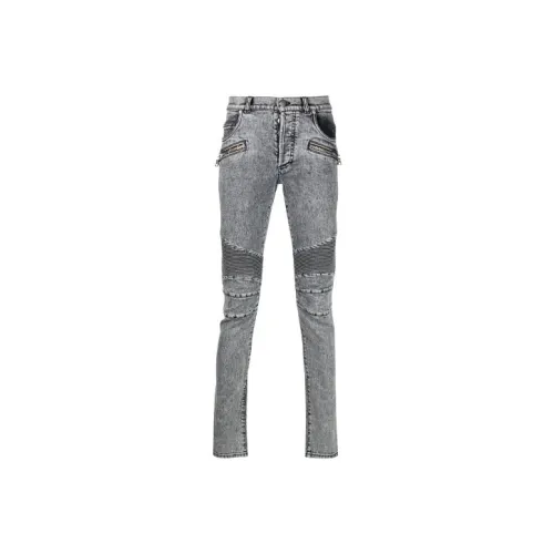 BALMAIN Серый Мужской Джинсы