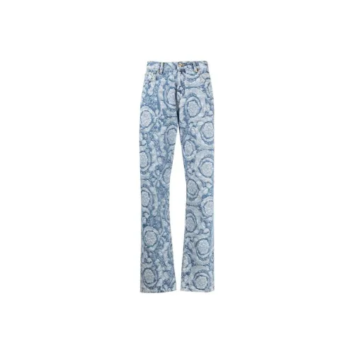 VERSACE Выстиранные синие мужские джинсы