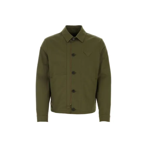 PRADA SS24 Куртки и Пальто Мужской Зеленый