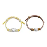 Бамбук Медведь Браслет-шнурок Желтый+Коричневый