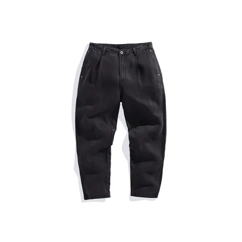 PEACEBIRD MEN Черный 1 Классический Конический Мужской Джинсы