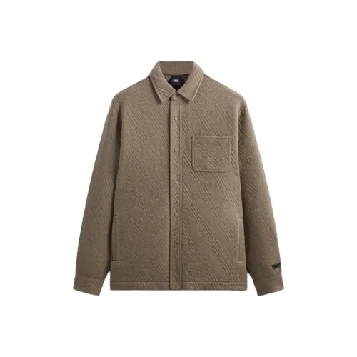 KITH Quilted Interlock Ginza Рубашка Куртки Пальто Мужской Песчаный