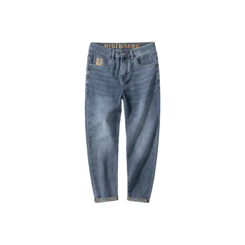 KM Синие Унисекс Джинсы