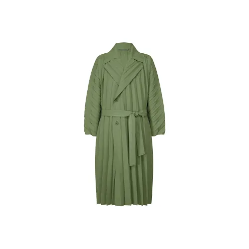 ISSEY MIYAKE Тренчкот Мужской Зеленый