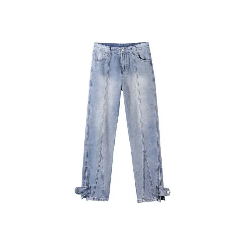 SONGS ALONG Синие Унисекс Джинсы