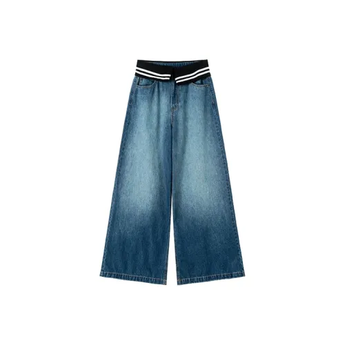 ETERNITY ITA Широкие брюки Джинсы Унисекс Синий