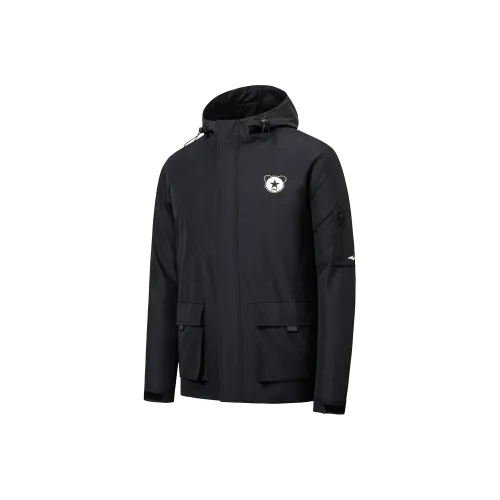 Erke Тренчкот Мужской Глубокий Черный