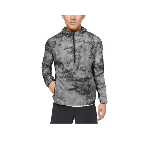 lululemon LOST In The Hustle Куртки Пальто Мужской Черный Белый Граффити