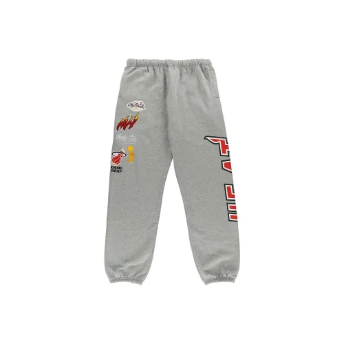 Mitchell Ness Серые Мужские Вязаные Тренировочные Штаны