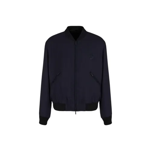 GIORGIO ARMANI SS24 Куртки и Пальто Мужской Морской Синий