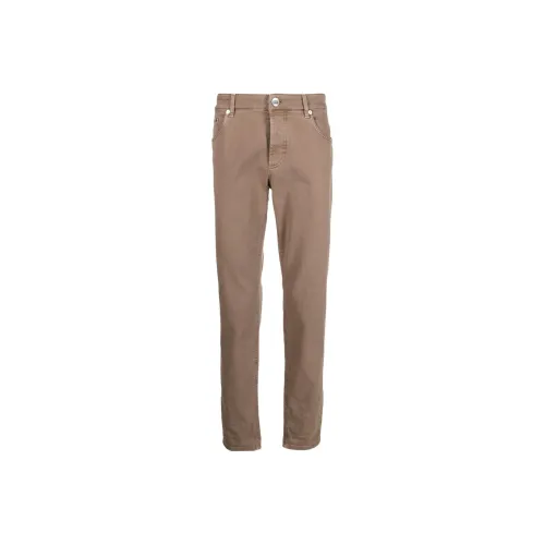 BRUNELLO CUCINELLI Коричневый Мужской Джинсы