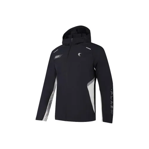 QIAODAN Тренчкот Мужской Черный Светлый Лесной Мшистый Серый