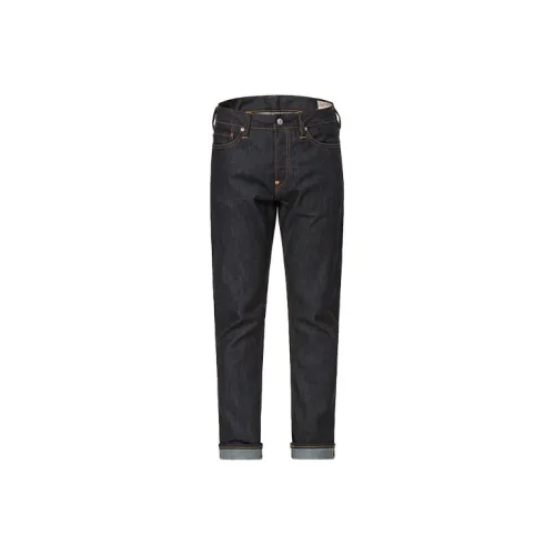 EVISU SS22 Джинсы Мужские Джинсовый Синий