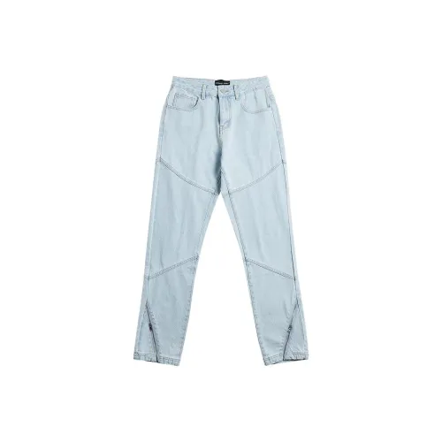 DANGEROUSPEOPLE Светло-синие унисекс джинсы