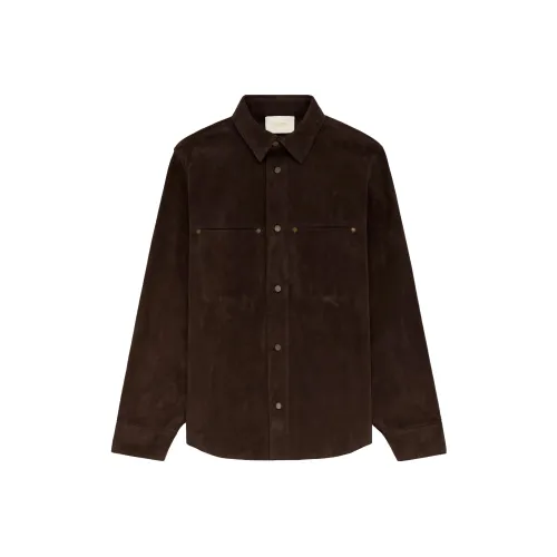 AIME LEON DORE Кожа Куртка Унисекс Коричнево-черный