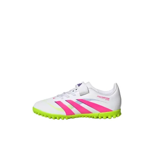 Adidas Predator CLUB Детские футбольные бутсы Низкий топ Белый/Светло-розовый/Светло-лимонный цвет Kids