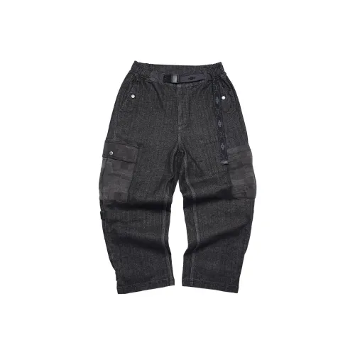 LINING Черные Джинсы из черного денима Мужские