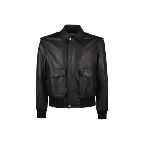 BALLY SS24 Leather Jacket Men's Black