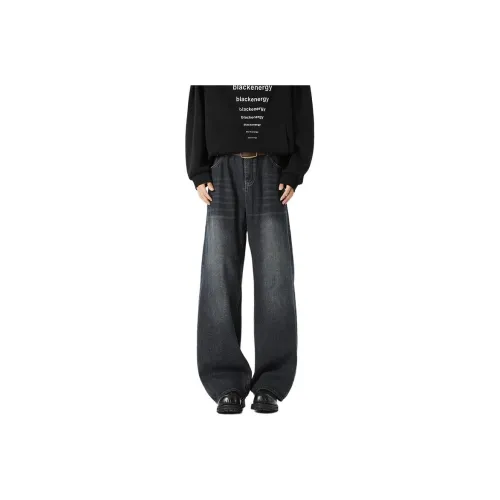 KEIRANDUN Черные Унисекс Джинсы