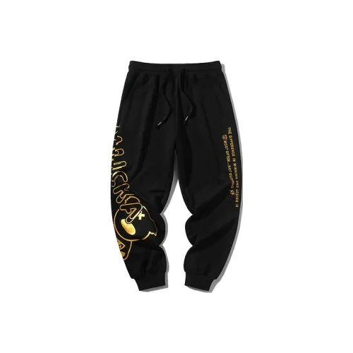 LAMLICKA Черные Унисекс Вязаные Тренировочные Брюки