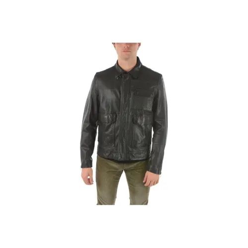 DIESEL Черные Мужские Кожаные Куртки