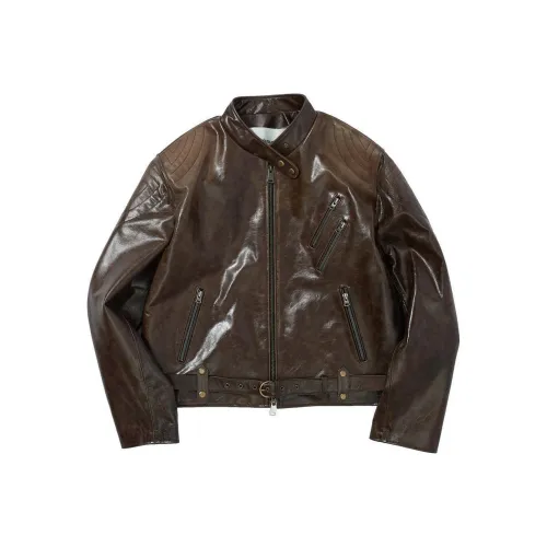 ANDERSSON BELL Коллаборация Кожа Куртка Мужская Коричневая