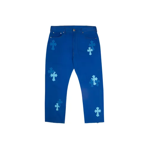 Chrome Hearts SS23 Джинсы Мужские Синие