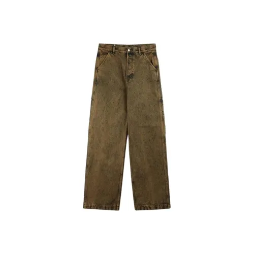 DRIES VAN NOTEN Зеленый Мужской Джинсы