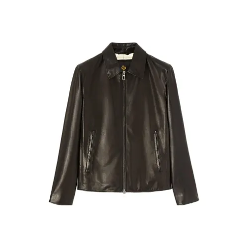 Loro Piana FW23 Кожа Куртка Мужская Черная