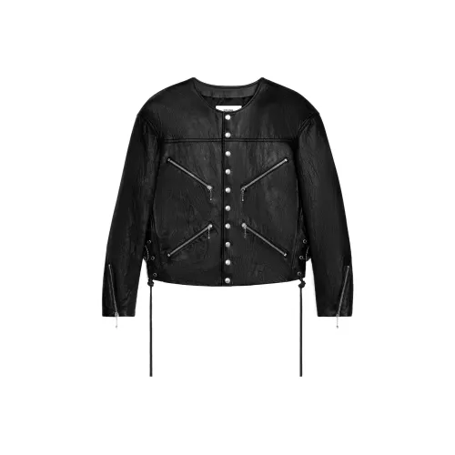 CELINE SS24 Кожа Куртка Мужская Черная