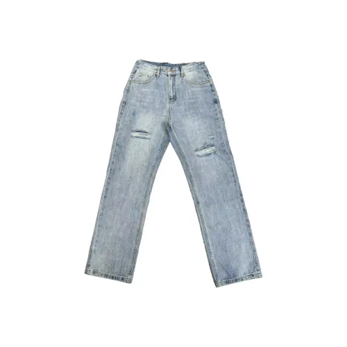 ZANSHI Светло-синие унисекс джинсы