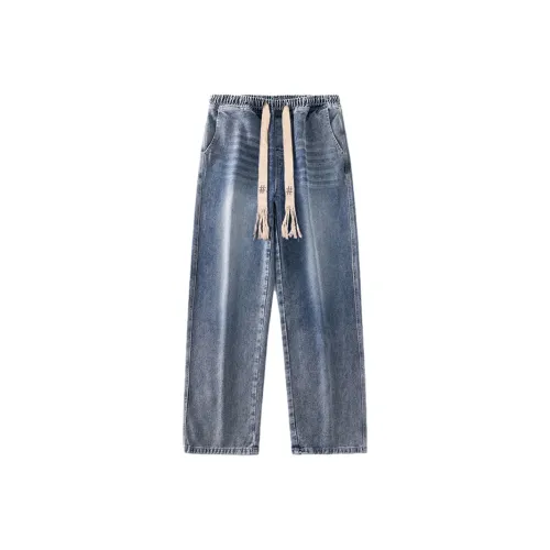 BEENTRILL Джинсы Унисекс Винтаж Синий