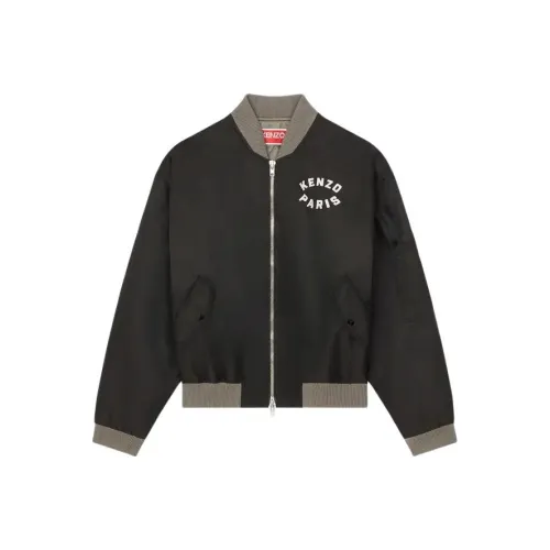 KENZO Вышитый бомбер Куртка Куртки и Пальто Мужской Черный