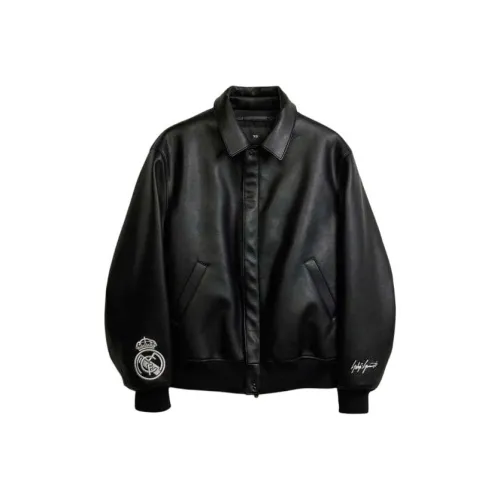 Y 3 Черные Мужские Кожаные Куртки