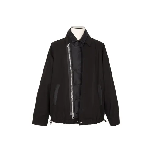 Sacai совместный бренд Черные мужские куртки