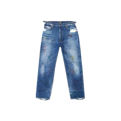 Balenciaga SS22 Джинсы Мужские Синие