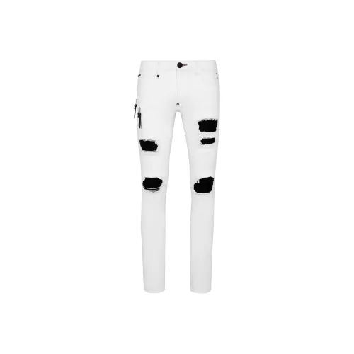 PHILIPP PLEIN Белый Мужской Джинсы
