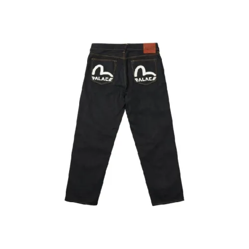 Дворцовый Джинсовый Синий Унисекс Джинсы