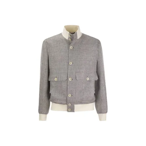 BRUNELLO CUCINELLI Серый Мужской Куртки