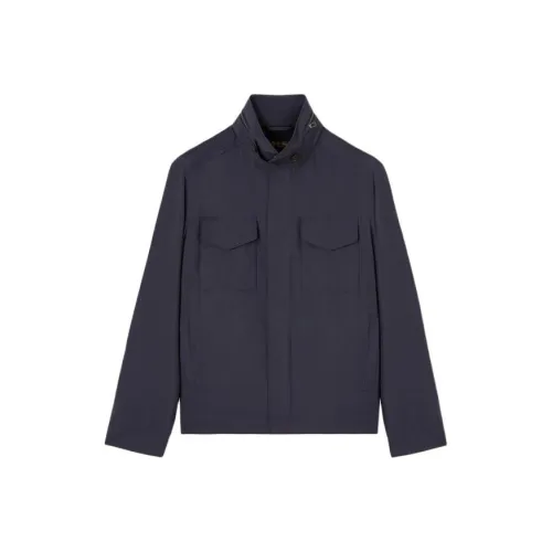 Loro Piana Traveller Bomber Куртки и Пальто Мужской Морской Синий