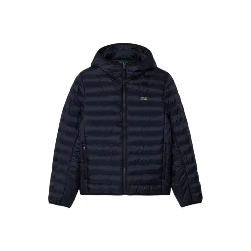 LACOSTE Хлопковый пуховик Мужской Морской синий