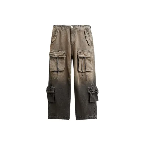 ZARA Коричневый Мужской Джинсы