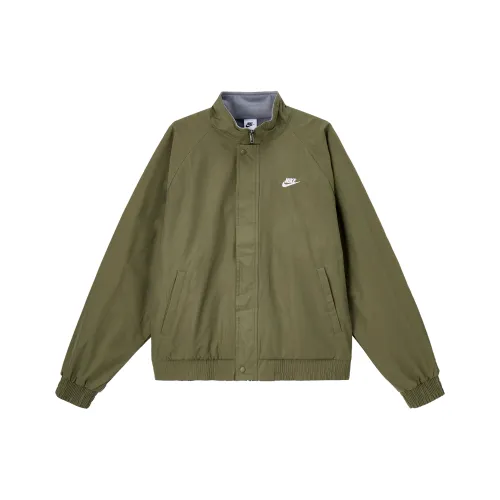 Nike Club Куртка Мужская Средняя Оливково-Зеленая Белая