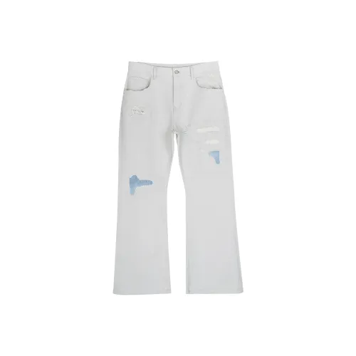 SIMPLE PROJECT Джинсы Унисекс Белый известняк