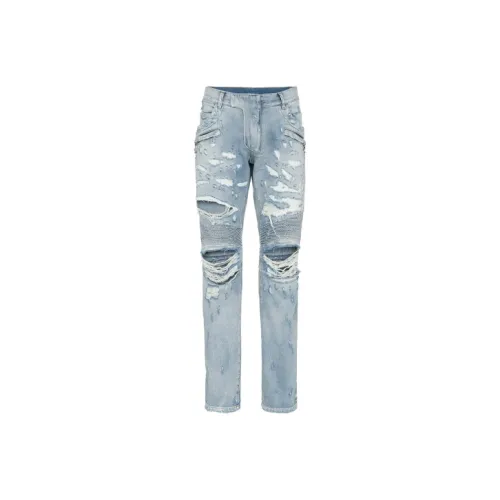 BALMAIN Светло-синие мужские джинсы