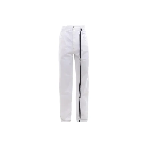 Ann Demeulemeester Белый Мужской Джинсы