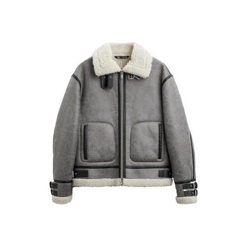 ZARA Куртки и Пальто Мужской Серый