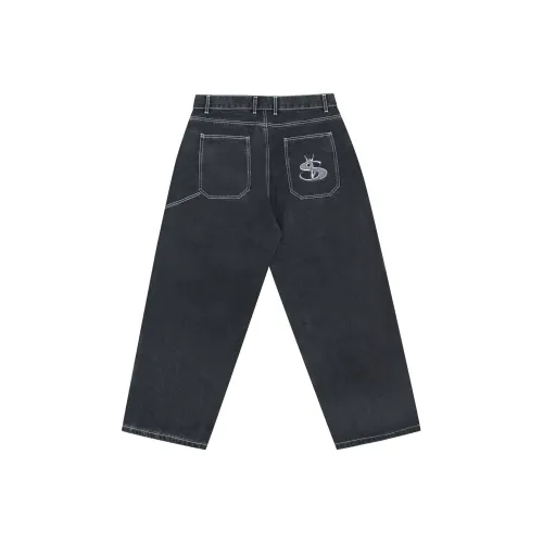 YARDSALE Выстиранные Черные Мужские Джинсы