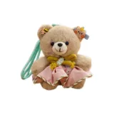 Розовая юбка с медведем